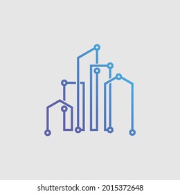 building tech logo vector icon illustration
