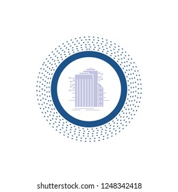 Building, Technology, Smart City, Connected, internet Glyph Icon. Vector isolated illustration