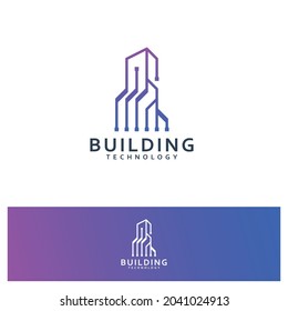 building technology template , logo design inspiration