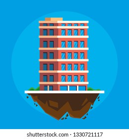building in terrain scene