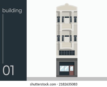 Building in Thailand for illustration vector file