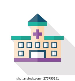 Building theme hospital elements cartoon