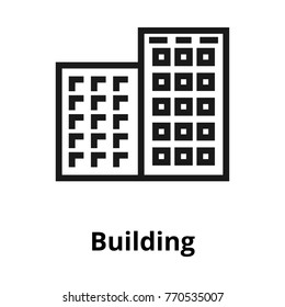 Building thin line icon