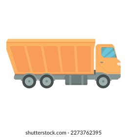 Erstellen von Zackenbildkarikaturen Vektorgrafik. LKW-Müllkippe. Ladeleitung