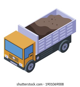 Building tipper icon. Isometric of building tipper vector icon for web design isolated on white background