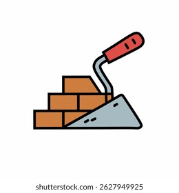 Building tool for neatly stacking bricks