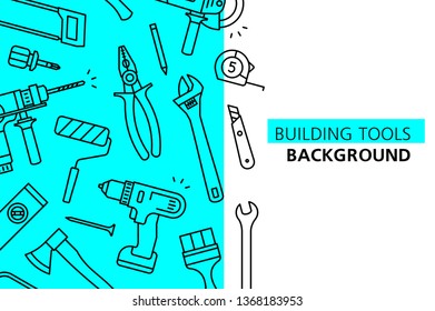 Building tools background. isolated on white background