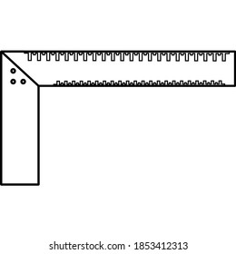 Building tools icon. Line icon on white background. ruler. Vector illustrations can be used for topics such as work, mechanics, industry.