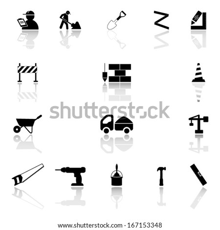 Building tools icons set
