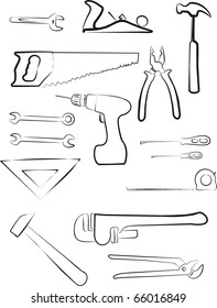 building tools isolated set