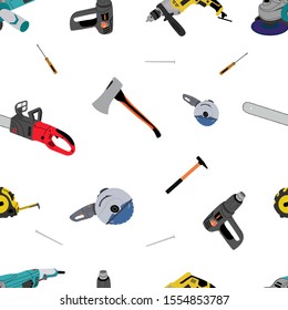 Building tools. Seamless pattern. Vector graphics. Background, banner.