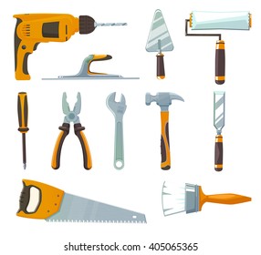 Helmet Drill Angle Grinder Other Construction Stock Illustration ...