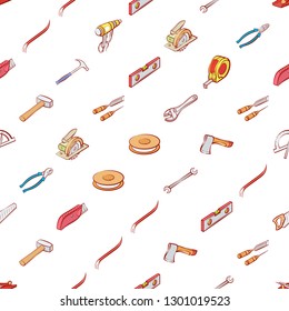 Building tools set. Background for printing, design, web. Usable as icons. Seamless. Colored.