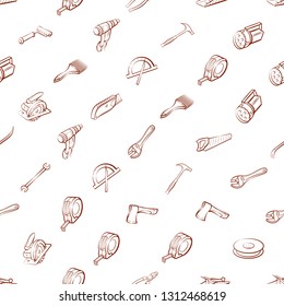 Building tools set. Background for printing, design, web. Usable as icons. Seamless. Binary color.