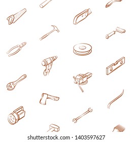 Building tools set. Background for printing, design, web. Usable as icons. Seamless. Binary color.
