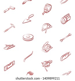 Building tools set. Background for printing, design, web. Usable as icons. Seamless. Binary color.