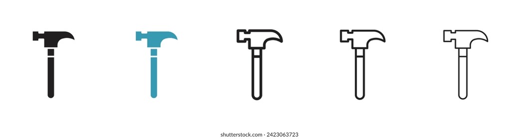 Building Tools Vector Icon Set. Construction Equipment vector symbol for UI design.