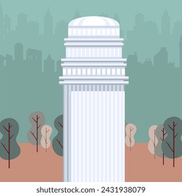building tower construction illustration vector 