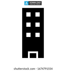building tower icon or logo isolated sign symbol vector illustration - high quality black style vector icons
