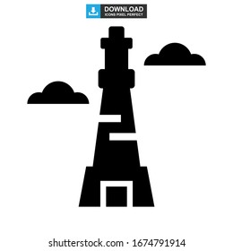 building tower icon or logo isolated sign symbol vector illustration - high quality black style vector icons
