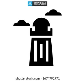 building tower icon or logo isolated sign symbol vector illustration - high quality black style vector icons
