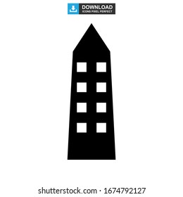 building tower icon or logo isolated sign symbol vector illustration - high quality black style vector icons
