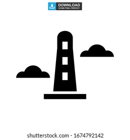 building tower icon or logo isolated sign symbol vector illustration - high quality black style vector icons
