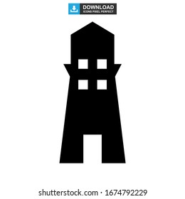building tower icon or logo isolated sign symbol vector illustration - high quality black style vector icons
