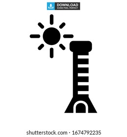 icono de torre de construcción o logotipo símbolo de signo aislado ilustración vectorial - iconos vectoriales de estilo negro de alta calidad
