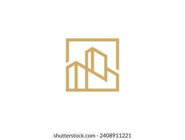 Bauturm-Logo-Design. einfache, moderne Symbol-Symbolvorlage