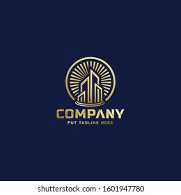 building tower logo template for business