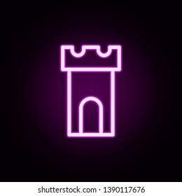Building tower neon icon. Elements of building set. Simple icon for websites, web design, mobile app, info graphics
