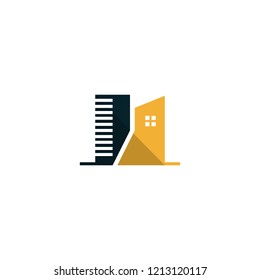 Building Tower Outline Creative Abstract Business Logo