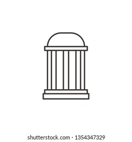 Building, tower, outline, icon - Building vector icon