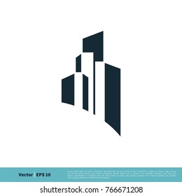 Building Town Icon Vector Logo Template Illustration Design. Vector EPS 10.