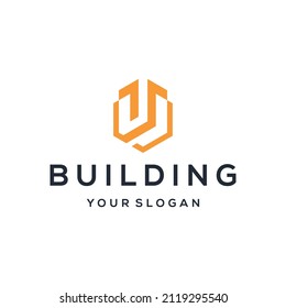 Building town logo design template