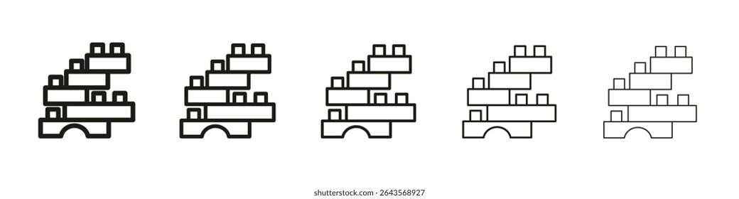 building toy icon vector outline set illustration sign