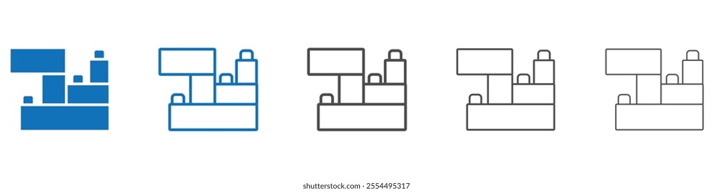Building toy icon vector set collection for web