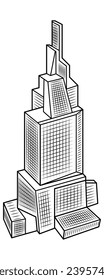 A building toy in outline and vector format.