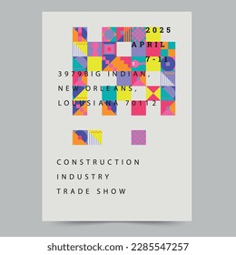 Building Trade Show Flyer Template. A clean, modern, and high-quality design of Flyer vector design. Editable and customize template flyer