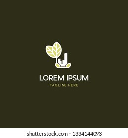 Building With Tree Landscape Logo