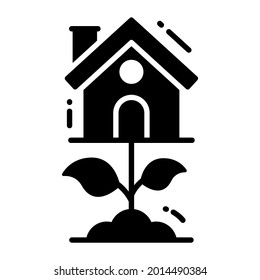 building trendy icon, flat style isolated on white background. Symbol for your web site design, logo, app, UI.