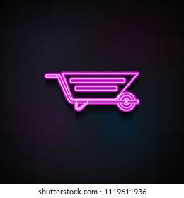 building trolley icon. Element of Home repair tool icons for mobile concept and web apps. Neon building trolley icon can be used for web and mobile apps on dark gradient background