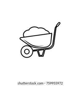 building trolley line icon on white background