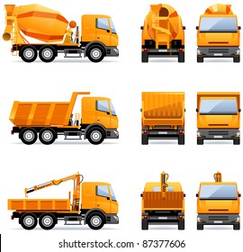 Building trucks
 in vector (Set #15).

