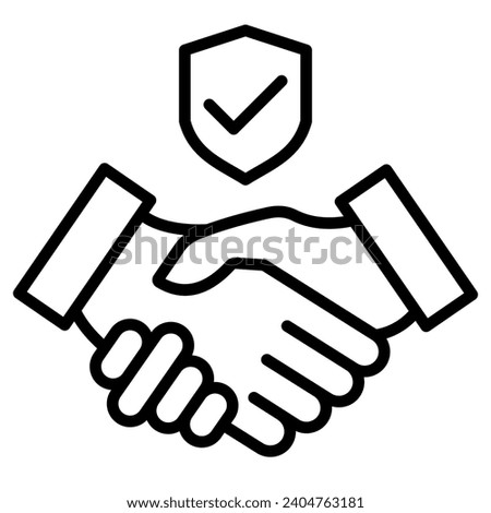 Building Trust icon line vector illustration