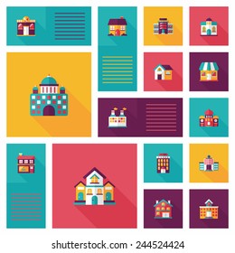 Building ui flat design background set, eps10