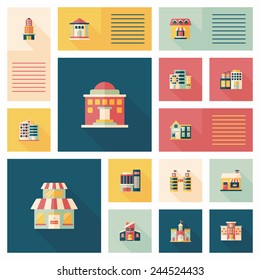 Building ui flat design background set, eps10