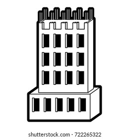 building under construction black silhouette vector illustration