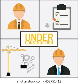 Building under Construction site,Construction infographics,Vector illustration template design